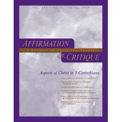 Affirmation & Critique, vol. 25, no. 1, Spring 2020—Aspects of...
